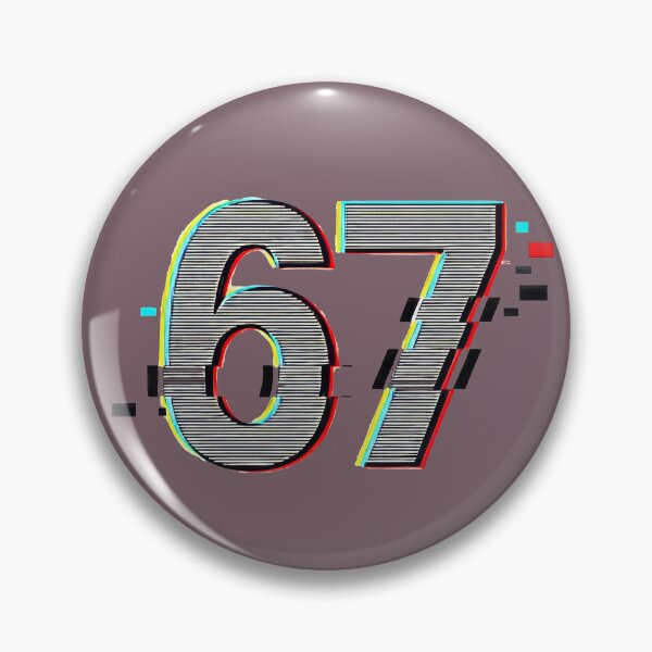 Item preview, 67 Glitch Number Art designed and sold by MellowMoodLab.