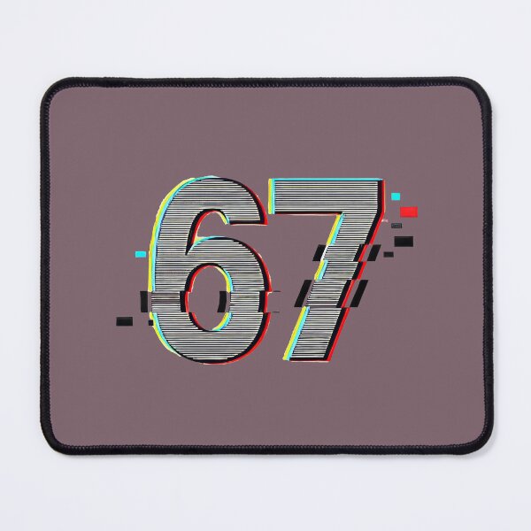 Item preview, 67 Glitch Number Art designed and sold by MellowMoodLab.