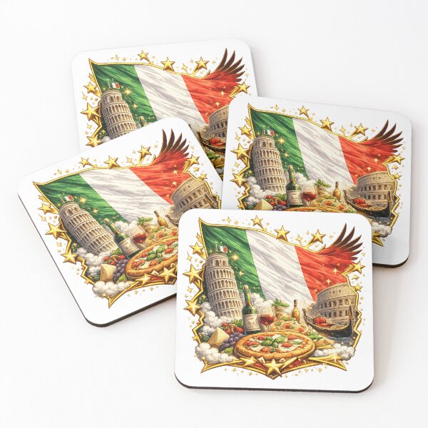 Item preview, Premium Italian Logo – Italian Culture & Excellence with Golden Stars designed and sold by K2M.