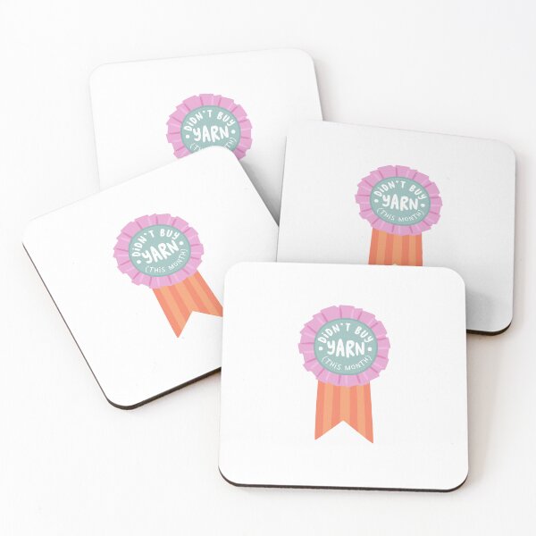 Item preview, Didn’t Buy Yarn This Month – Knitter Achievement Badge designed and sold by OHBOY! Handmade.