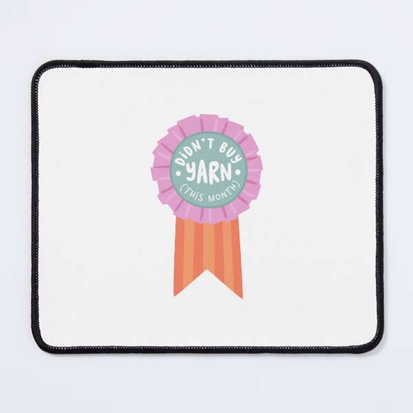 Item preview, Didn’t Buy Yarn This Month – Knitter Achievement Badge designed and sold by OHBOY! Handmade.