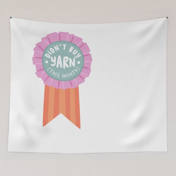 Item preview, Didn’t Buy Yarn This Month – Knitter Achievement Badge designed and sold by OHBOY! Handmade.