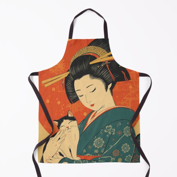 Item preview, Vintage Cute Geisha Cat Retro Kyoto Girl Japan designed and sold by Vintage City.