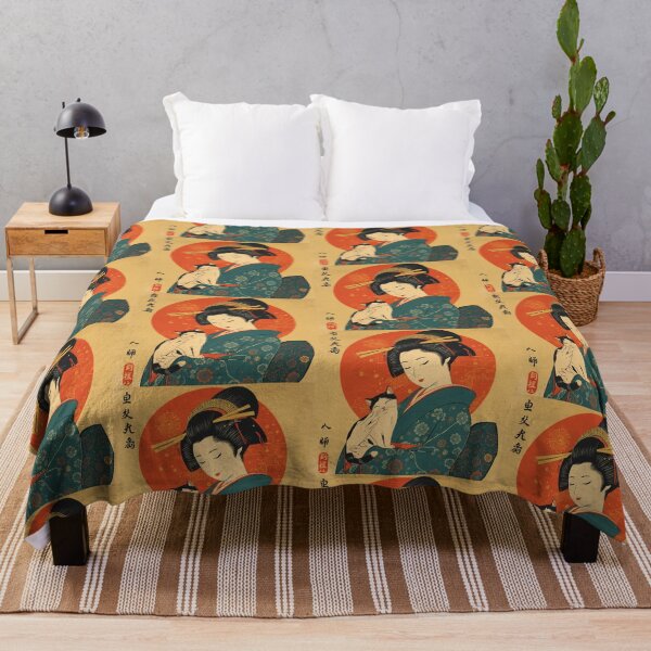 Item preview, Vintage Cute Geisha Cat Retro Kyoto Girl Japan designed and sold by Vintage City.