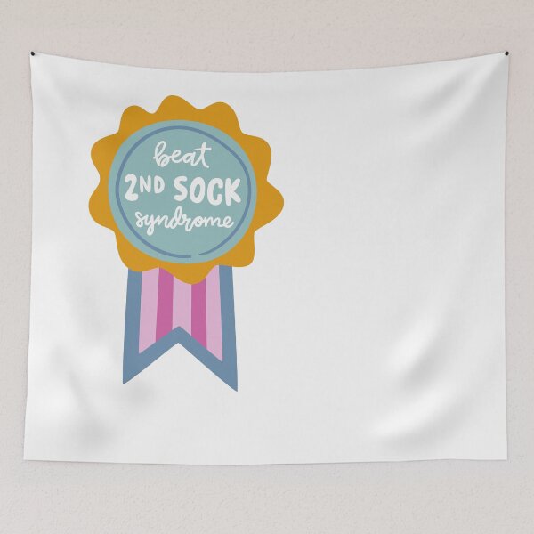 Item preview, Beat 2nd sock syndrome – Knitter Achievement Badge designed and sold by OHBOY! Handmade.