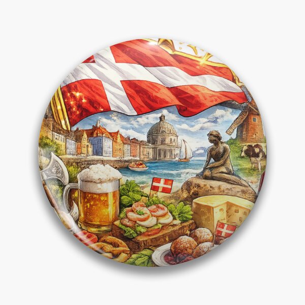 Item preview, Premium Denmark Logo – Iconic Symbols & Gold Stars designed and sold by K2M.