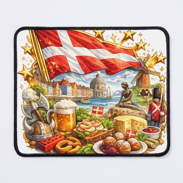 Item preview, Premium Denmark Logo – Iconic Symbols & Gold Stars designed and sold by K2M.