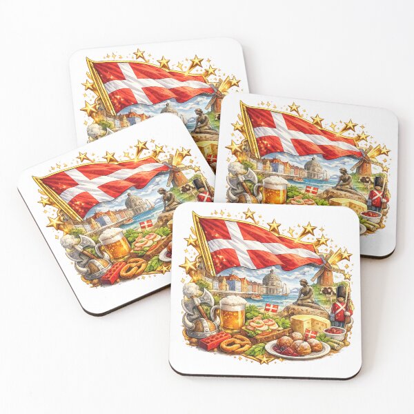 Item preview, Premium Denmark Logo – Iconic Symbols & Gold Stars designed and sold by K2M.
