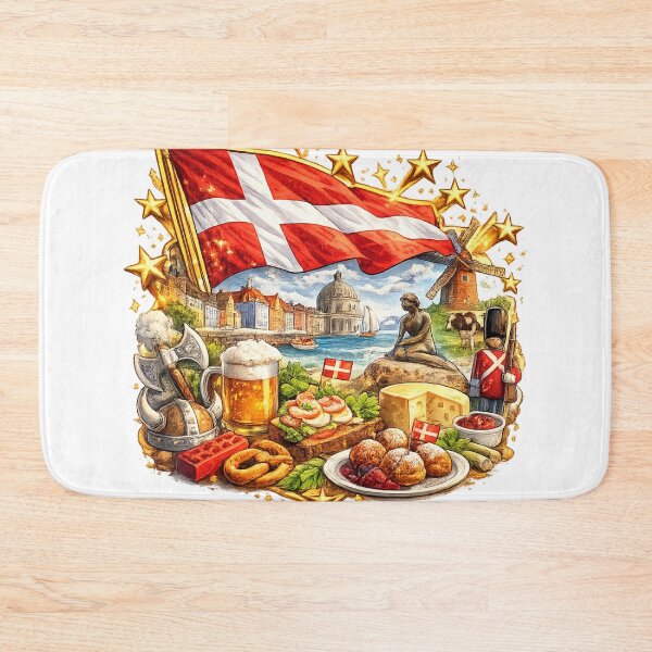 Item preview, Premium Denmark Logo – Iconic Symbols & Gold Stars designed and sold by K2M.