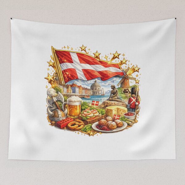Item preview, Premium Denmark Logo – Iconic Symbols & Gold Stars designed and sold by K2M.