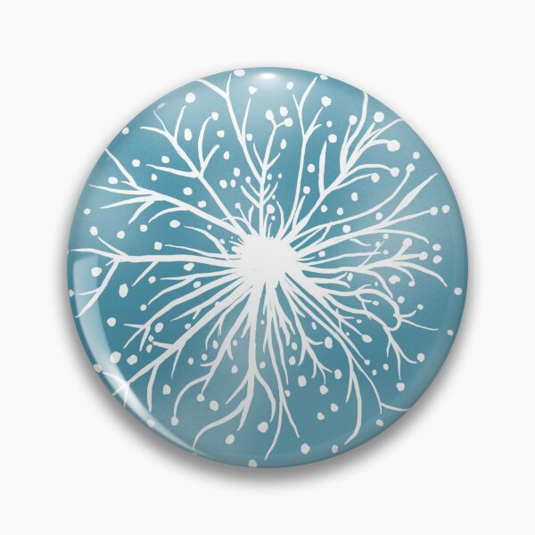Item preview, White Snowflake against dusky blue sky designed and sold by Lynne Goodman Design.