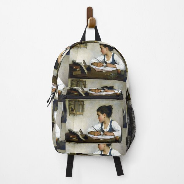 Item preview, Henriette Browne - Girl Writing with Pet Goldfinch designed and sold by Jon-Baran.