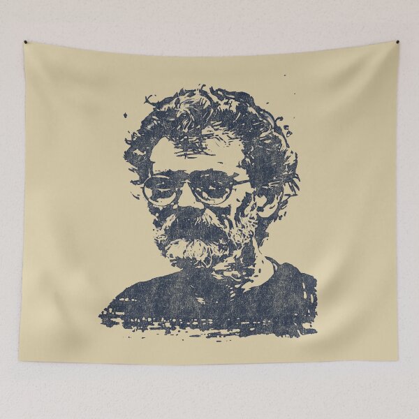 Item preview, Psychedelic Terence McKenna Portrait – Consciousness Thinker Trippy Art Illustration designed and sold by Mystikos Art.