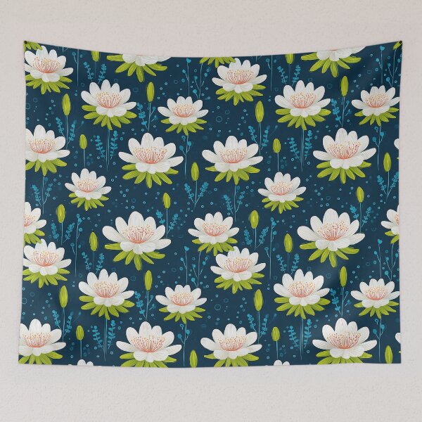 Item preview, Dragon Fruit Flower Seamless Pattern designed and sold by ConcienciaEco.