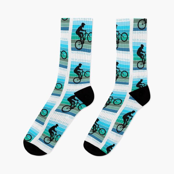 Item preview, Retro Sunset Bicycle Silhouette: "We Played Outside" Nostalgic Design designed and sold by VibranPalette.