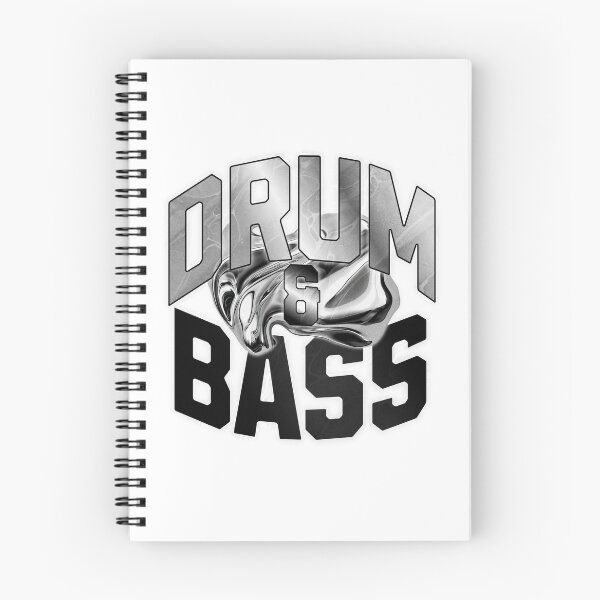 Item preview, DRUM AND BASS  - Y2K Monochrome (dark grey) designed and sold by Discothreadz.