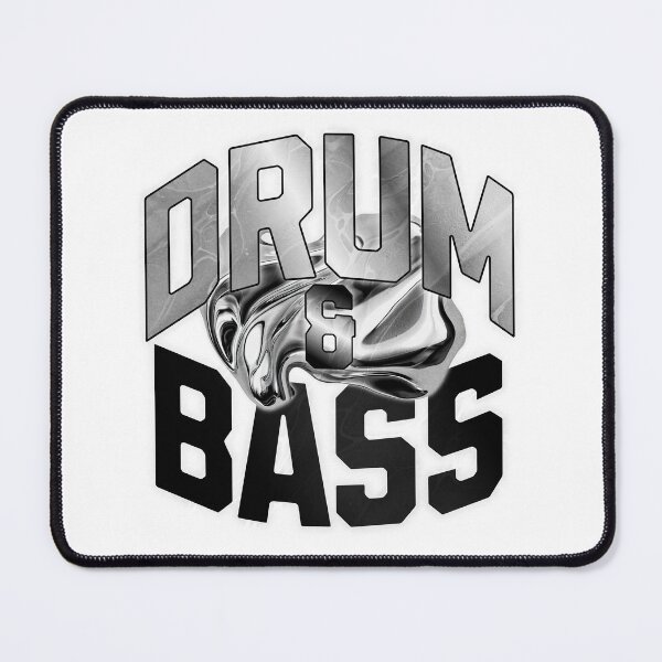 Item preview, DRUM AND BASS  - Y2K Monochrome (dark grey) designed and sold by Discothreadz.