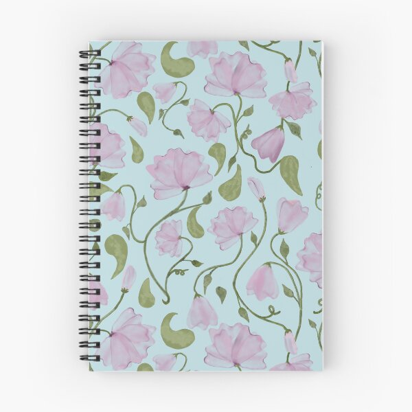 Item preview, Sweet Pea - Pink on Baby Blue designed and sold by Lynne Goodman Design.