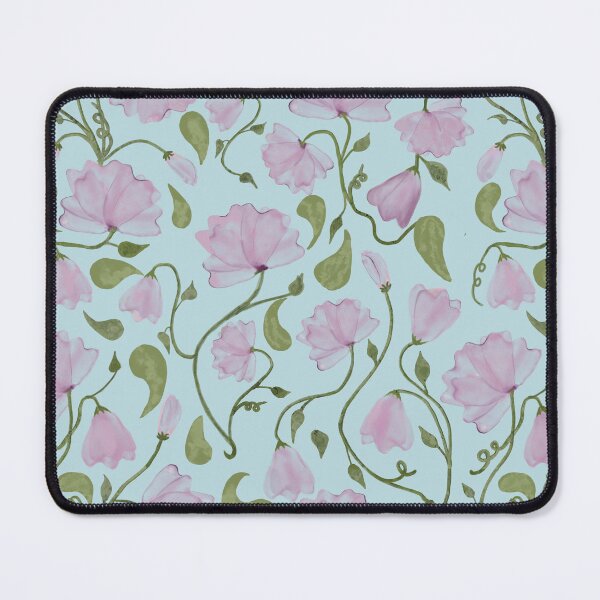 Item preview, Sweet Pea - Pink on Baby Blue designed and sold by Lynne Goodman Design.