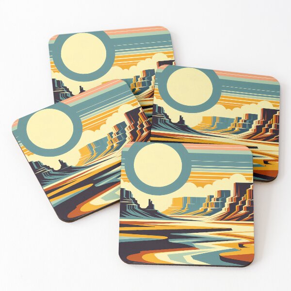 Item preview, Geometric Desert Canyon Sunrise designed and sold by InkSmithery.