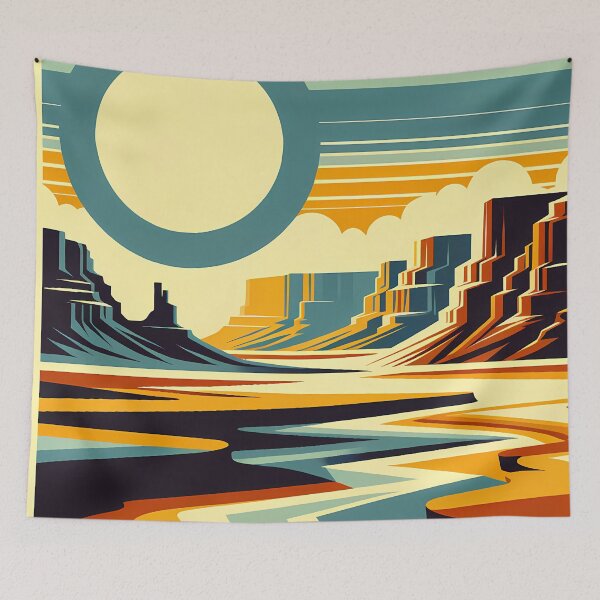Item preview, Geometric Desert Canyon Sunrise designed and sold by InkSmithery.
