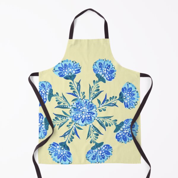 Item preview, Blue flowers Ukraine art, Petrykivka style, author's drawing, flowers bouquet designed and sold by Sunflower-7.