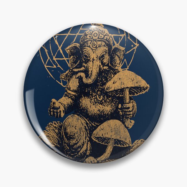 Item preview, Psychedelic Ganesha Sacred Geometry Art – Trippy Hindu God Mushroom Meditation Illustration designed and sold by Mystikos Art.