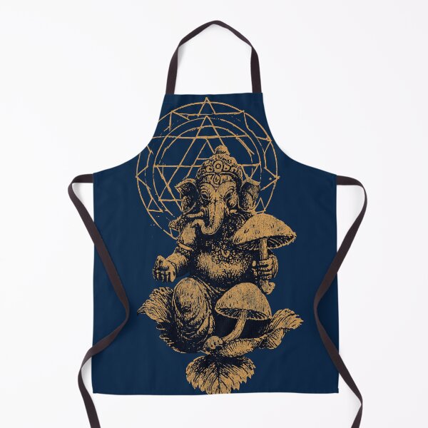 Item preview, Psychedelic Ganesha Sacred Geometry Art – Trippy Hindu God Mushroom Meditation Illustration designed and sold by Mystikos Art.