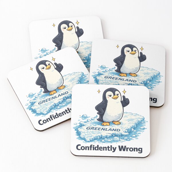Item preview, Confidently Wrong Penguin – Funny Greenland Geography Meme designed and sold by akiotatsuo.