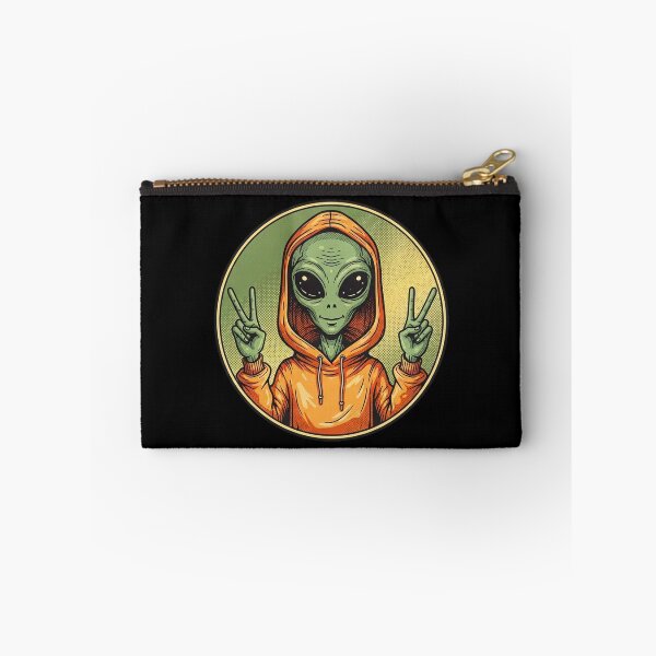 Item preview, Peaceful Alien – Retro Hoodie Design designed and sold by Pollock.