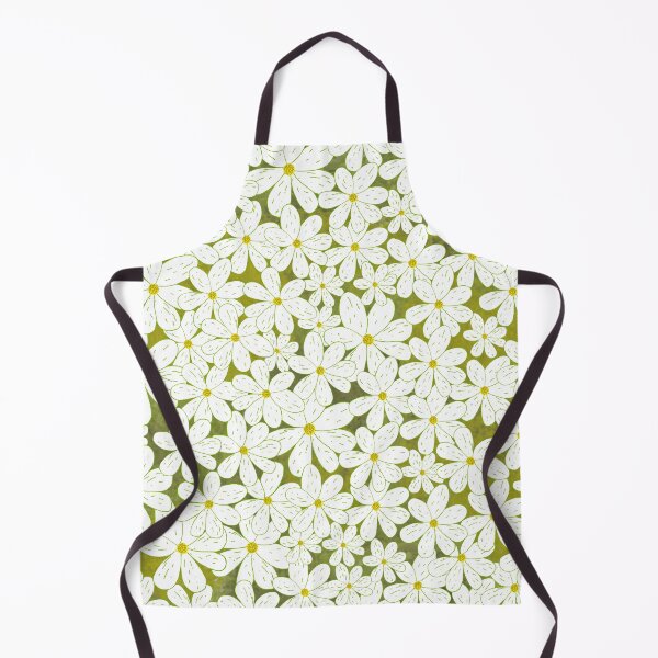 Item preview, Daisy Patch - Loads of white daisies, green background designed and sold by Lynne Goodman Design.
