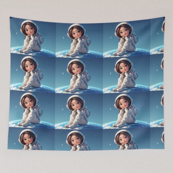 Item preview, Sitting On top of the World Astronaut Girl designed and sold by Clickcreations.