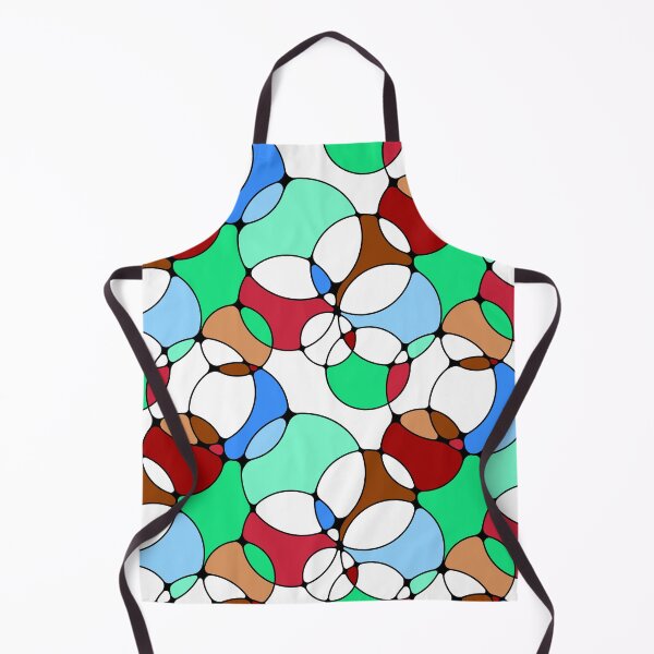 Item preview, Neurographic Joy Abstract Overlapping Shapes Brown Mint Red Blue designed and sold by thecolorbirdie.