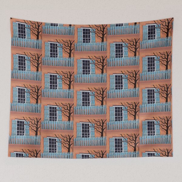 Item preview, Blue Shutters, Blue Fence designed and sold by oh-bi-me.
