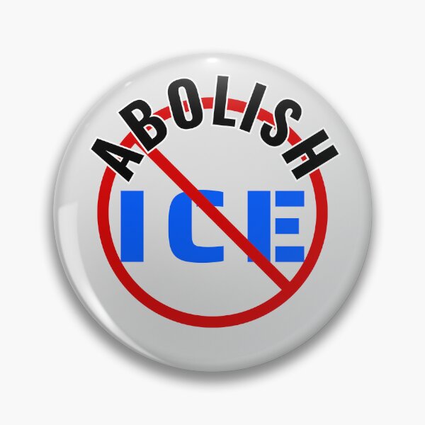 Item preview, ABOLISH ICE Protest Badge Style designed and sold by Dystopian Design.