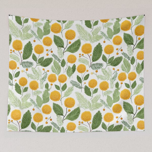 Item preview, Sweet Acacia Huizache Flowers Pattern designed and sold by ConcienciaEco.