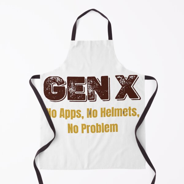 Item preview, Gen X Nostalgia Quote: "No Apps, No Helmets, No Problem" Distressed Graphic designed and sold by VibranPalette.