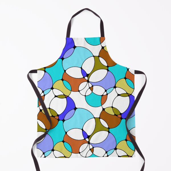 Item preview, Neurographic Joy Abstract Overlapping Shapes Blue Brown Olive Avocado Green  designed and sold by thecolorbirdie.