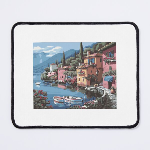 Item preview, Sunlit Waterside Village Italy designed and sold by alexivy58.
