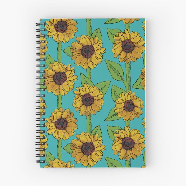 Item preview, Yellow sunflowers on bright blue designed and sold by MarySchwindt.