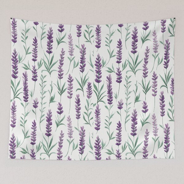 Item preview, Purple Lavender Flowers Vertical Pattern designed and sold by ConcienciaEco.