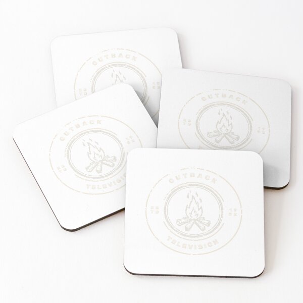 Item preview, Outback Television – Vintage Campfire Badge (Light Ink) designed and sold by Where Ash Meets Brine.