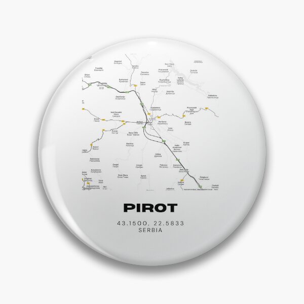Item preview, Pirot Serbia Map Print | Minimalist City Road Map Wall Art designed and sold by RM-Journey.