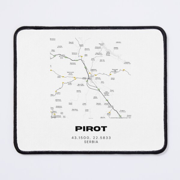Item preview, Pirot Serbia Map Print | Minimalist City Road Map Wall Art designed and sold by RM-Journey.
