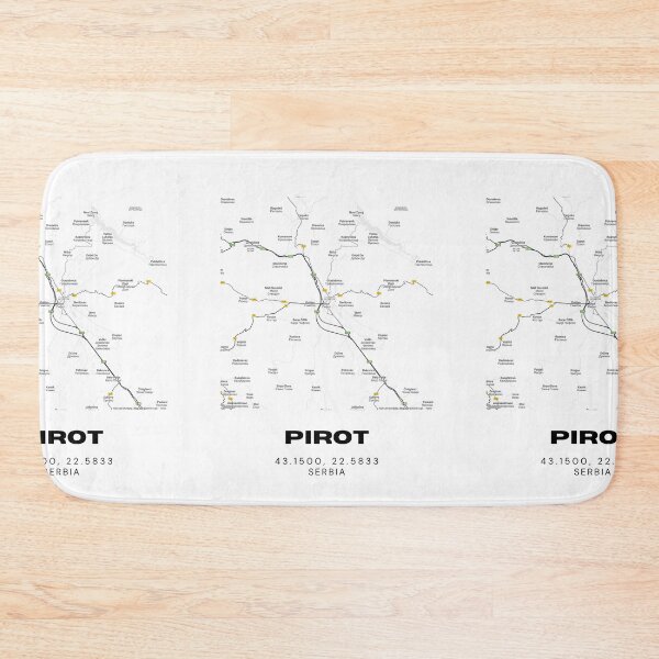 Item preview, Pirot Serbia Map Print | Minimalist City Road Map Wall Art designed and sold by RM-Journey.