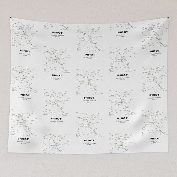 Item preview, Pirot Serbia Map Print | Minimalist City Road Map Wall Art designed and sold by RM-Journey.
