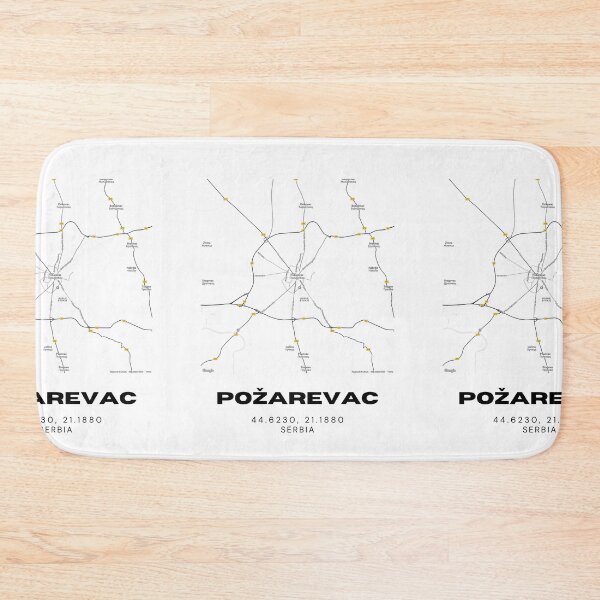 Item preview, Požarevac Serbia Map Print | Minimalist City Road Map Wall Art designed and sold by RM-Journey.