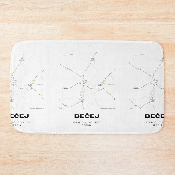 Item preview, Bečej Serbia Map Print | Minimalist City Road Map Wall Art designed and sold by RM-Journey.