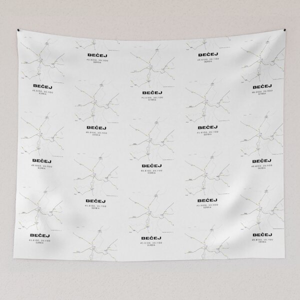 Item preview, Bečej Serbia Map Print | Minimalist City Road Map Wall Art designed and sold by RM-Journey.