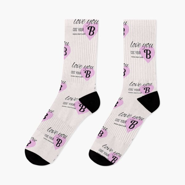 Item preview, Love You Cos Your Name Starts With B Initial Monogram designed and sold by Nordic Echo.